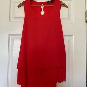 EUC Papermoon Scalloped three tier blouse with open back